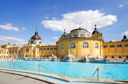 Die Szechenyi -Therme in Budapest.